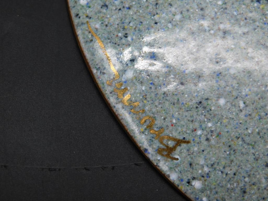 Decorative Ceramic Plate With Floral Design (1 of 2)