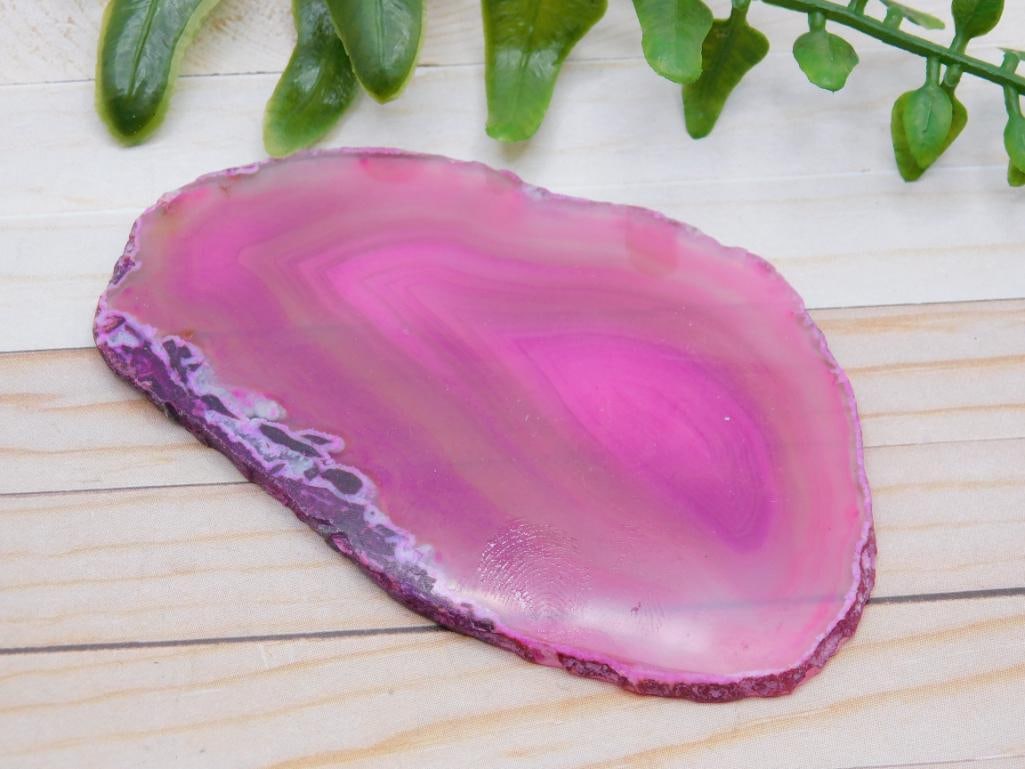 AGATE SLICE ROCK STONE LAPIDARY SPECIMEN: AGATE SLICE ROCK STONE LAPIDARY SPECIMEN