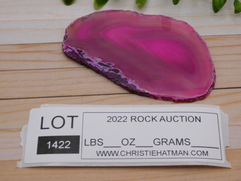 AGATE SLICE ROCK STONE LAPIDARY SPECIMEN - 4