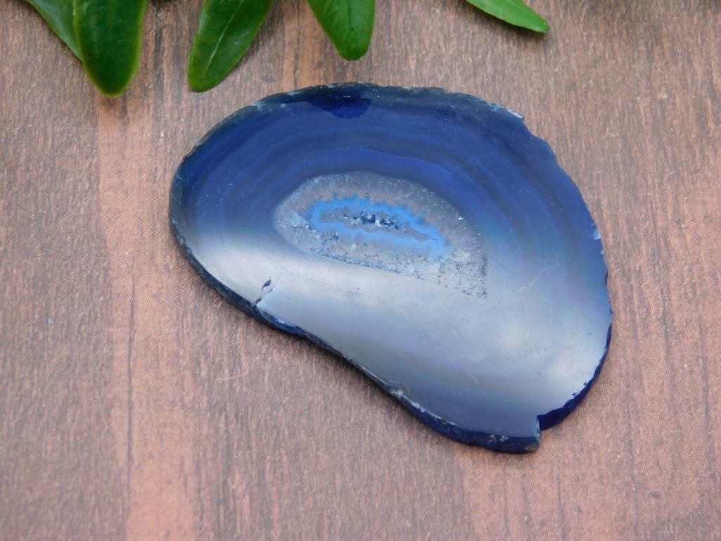 AGATE SLICE ROCK STONE LAPIDARY SPECIMEN: AGATE SLICE ROCK STONE LAPIDARY SPECIMEN