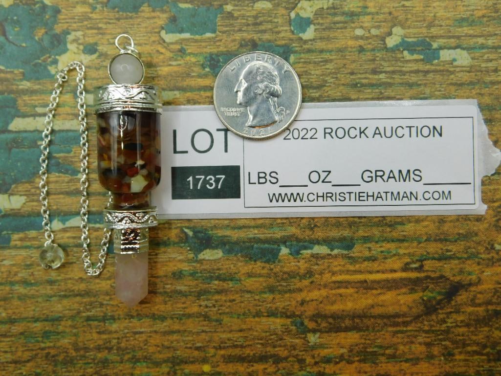 MIXED STONE PENDULUM ROCK STONE LAPIDARY SPECIMEN - 3