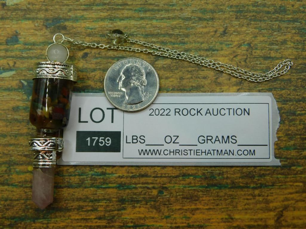 MIXED STONE PENDULUM ROCK STONE LAPIDARY SPECIMEN - 3