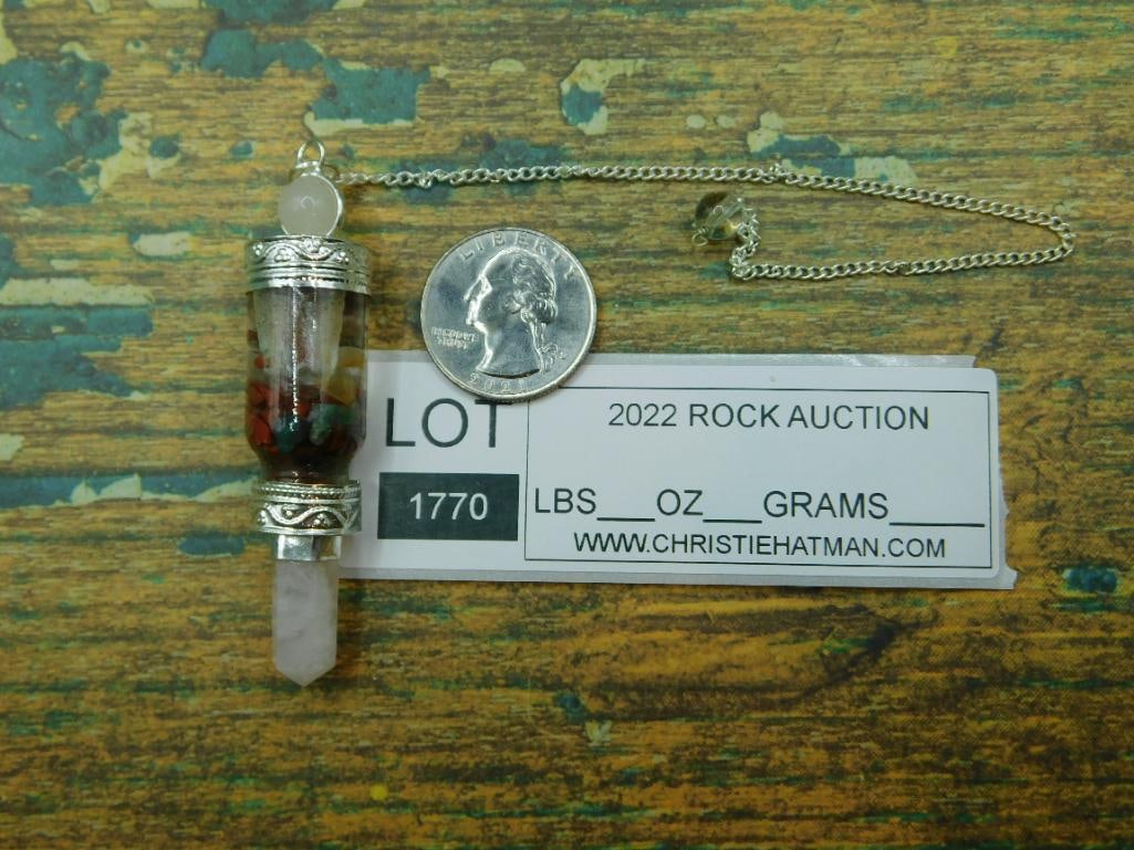 MIXED STONE PENDULUM ROCK STONE LAPIDARY SPECIMEN - 3