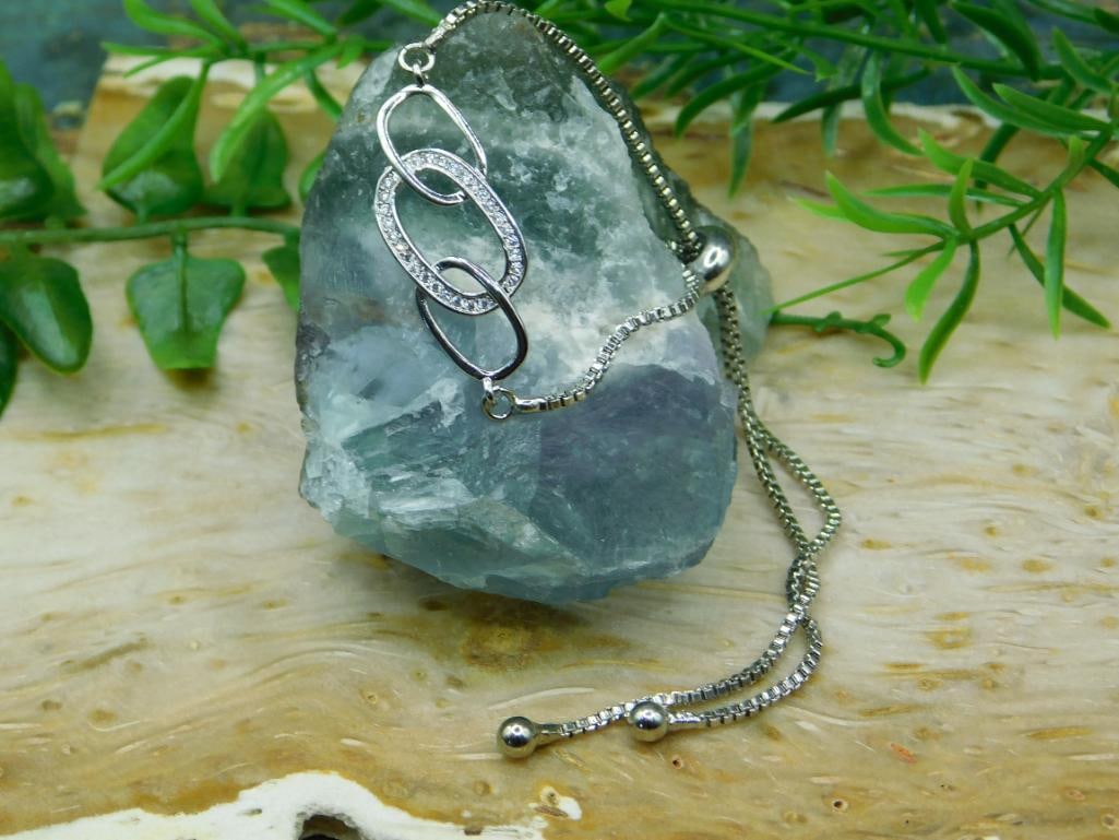 GENUINE STONE ADJUSTABLE BRACELET ROCK STONE LAPIDARY SPECIMEN (1 of 3)