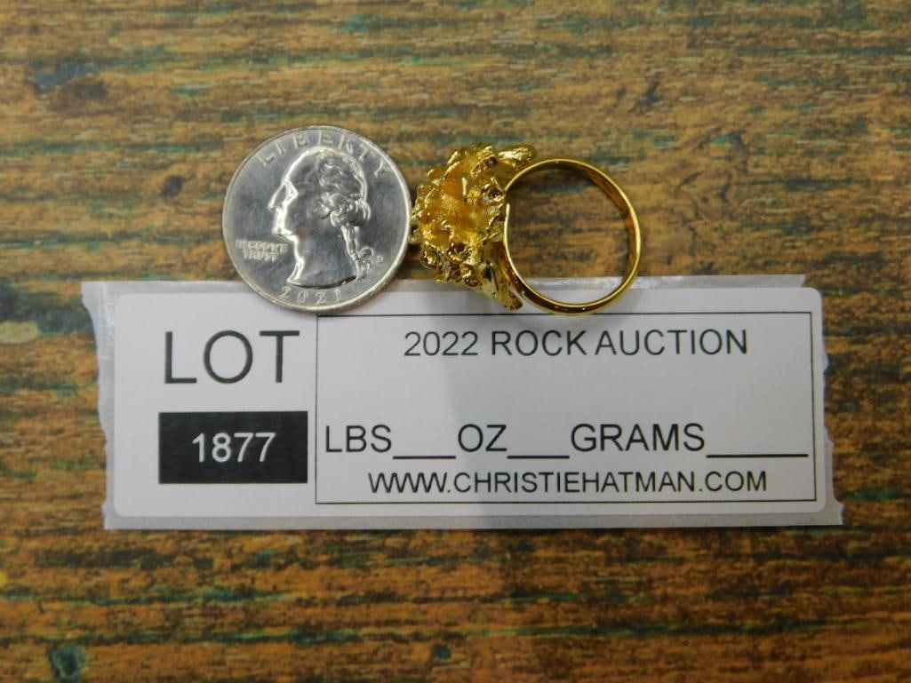 FLOWER RING ROCK STONE LAPIDARY SPECIMEN - 4