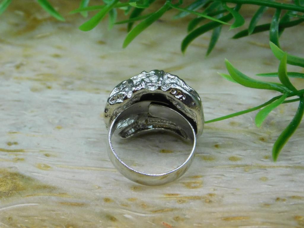 SILVER CLUSTER RING ROCK STONE LAPIDARY SPECIMEN - 3