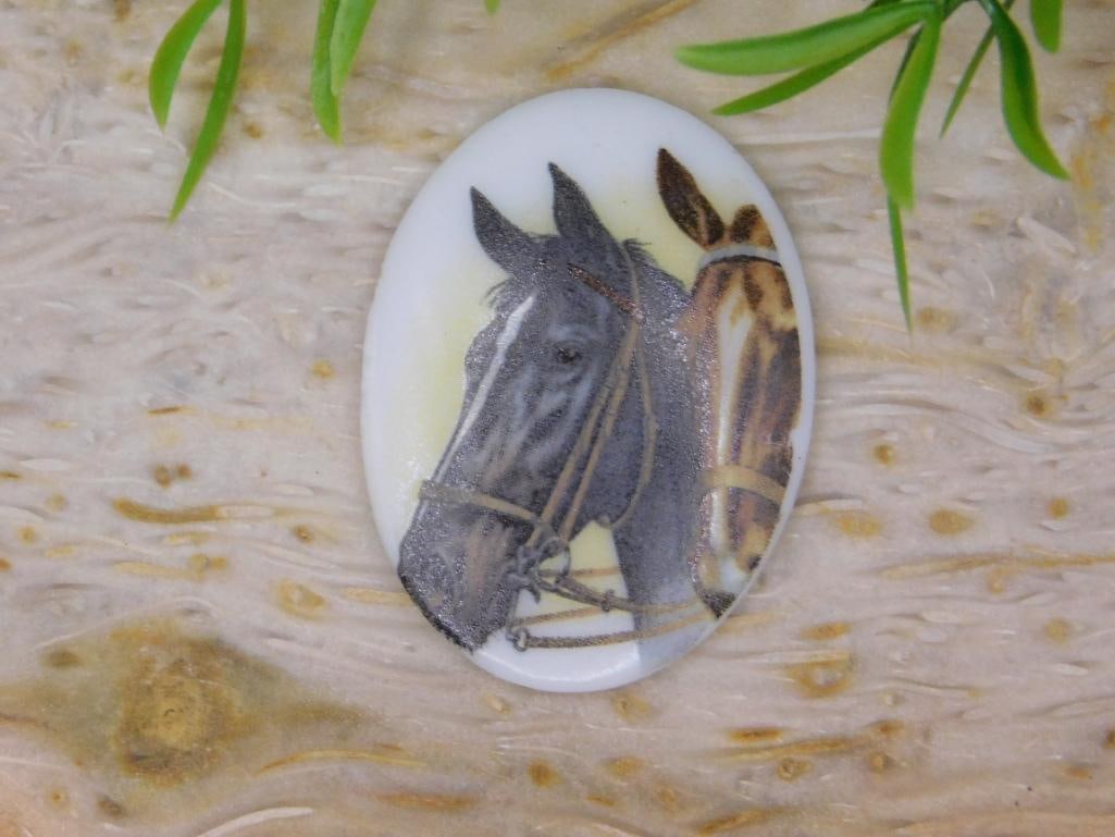 HORSE CABOCHON ROCK STONE LAPIDARY SPECIMEN: HORSE CABOCHON ROCK STONE LAPIDARY SPECIMEN