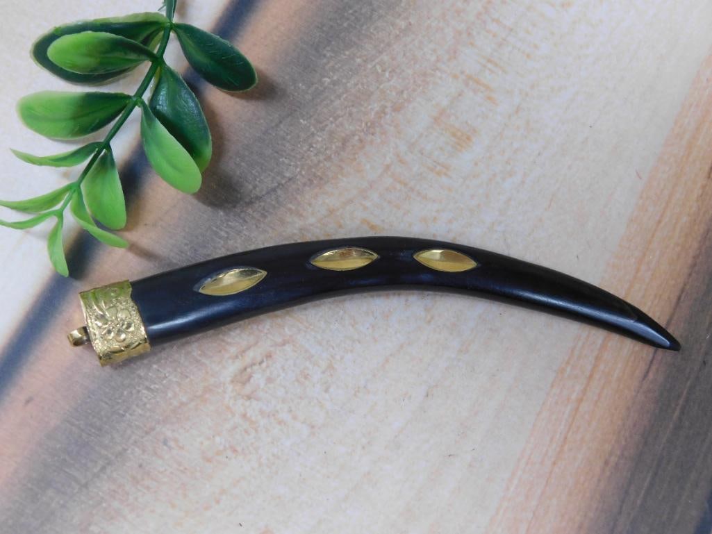 HORN PENDANT ROCK STONE LAPIDARY SPECIMEN: HORN PENDANT ROCK STONE LAPIDARY SPECIMEN