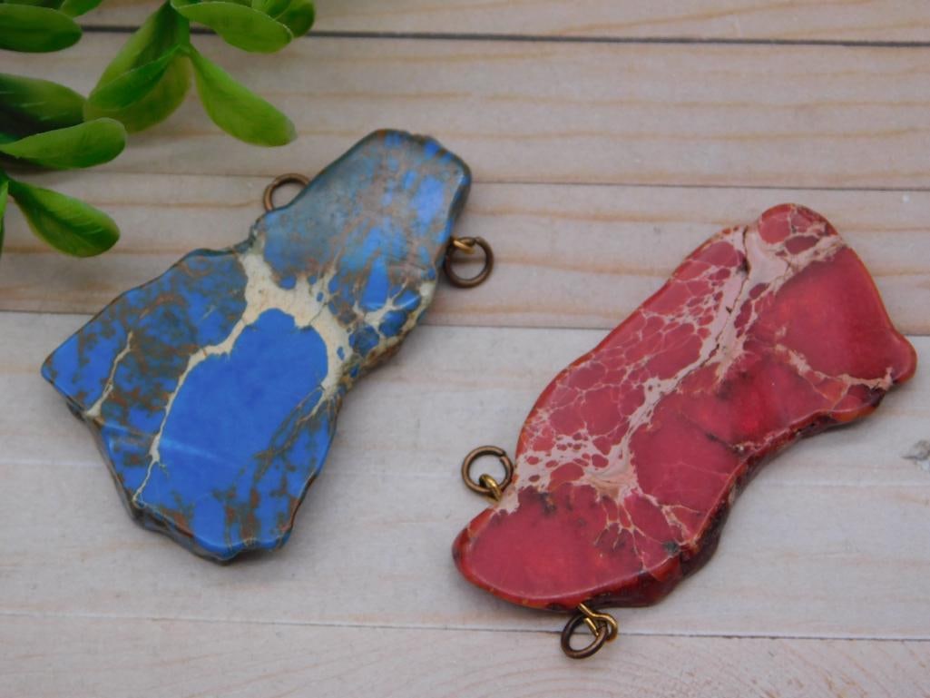 IMPRESSION JASPER PENDANTS ROCK STONE LAPIDARY SPECIMEN: IMPRESSION JASPER PENDANTS ROCK STONE LAPIDARY SPECIMEN