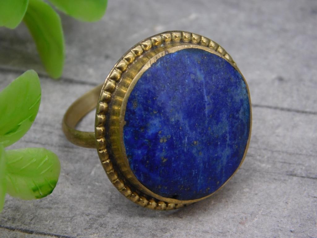 LAPIS LAZULI RING SIZE 9 ROCK STONE LAPIDARY SPECIMEN (1 of 2)