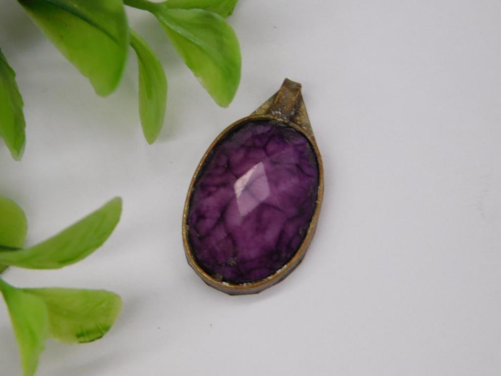 STONE PENDANT ROCK STONE LAPIDARY SPECIMEN (1 of 2)