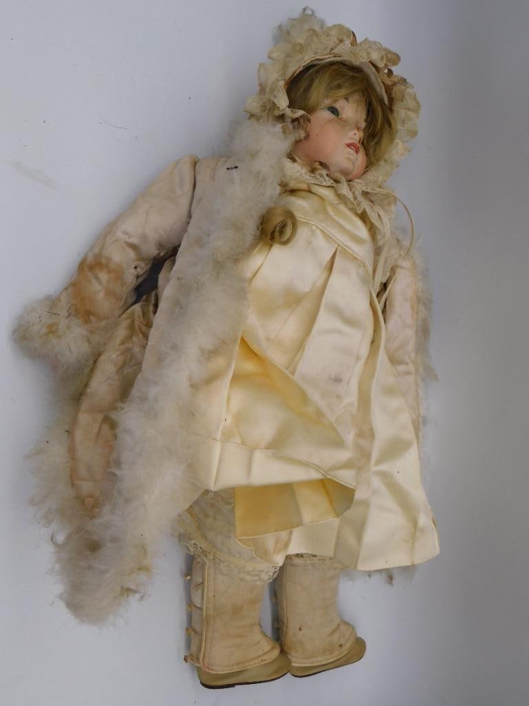 1987 DORIS GIRARD DOLL WITH GOLD DRESS AND COAT (1 of 5)