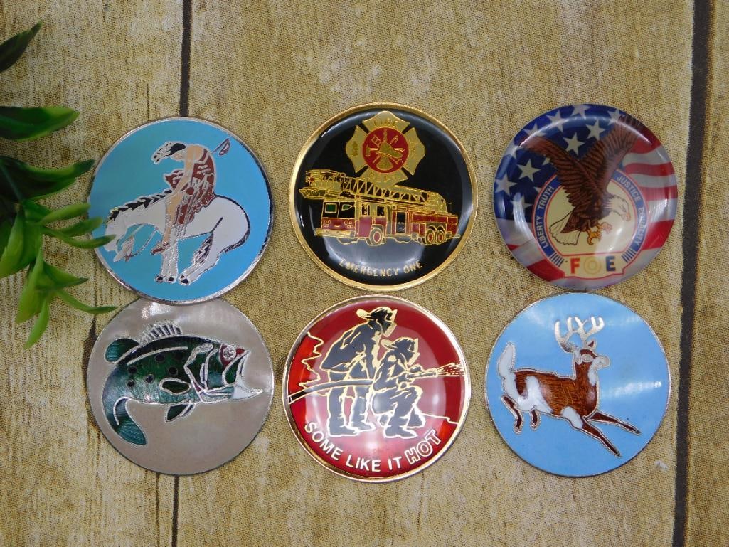 MIXED CABOCHON MEDALLIONS: WELCOME TO HATMAN AUCTIONS! SPECIAL NOTICE: Please see photos for measurements and descriptions. ***Yes, we have in house shipping with MANY REPEAT CUSTOMERS because of our streamlined service. ****We