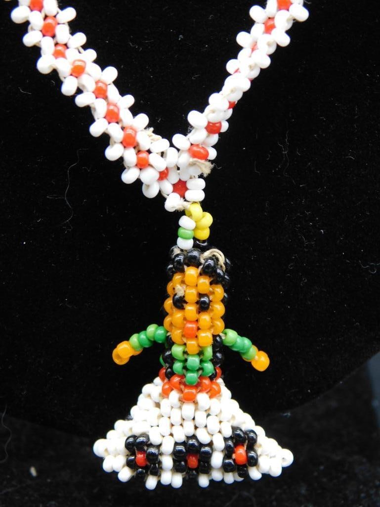 SEED BEAD NECKLACE: WELCOME TO HATMAN AUCTIONS! SPECIAL NOTICE: Please see photos for measurements and descriptions. ***Yes, we have in house shipping with MANY REPEAT CUSTOMERS because of our streamlined service.