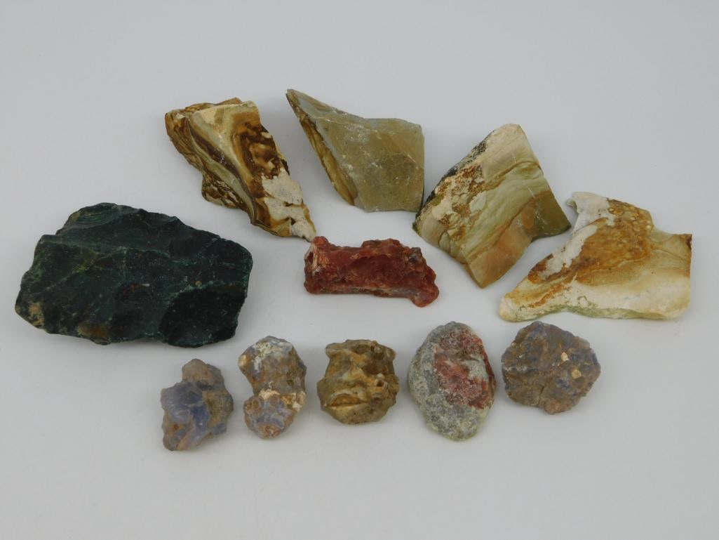 MIXED ROCK STONE LAPIDARY SPECIMEN: WELCOME TO HATMAN AUCTIONS! SPECIAL NOTICE: Please see photos for measurements and descriptions. ***Yes, we have in house shipping with MANY REPEAT CUSTOMERS because of our streamlined service. ****We