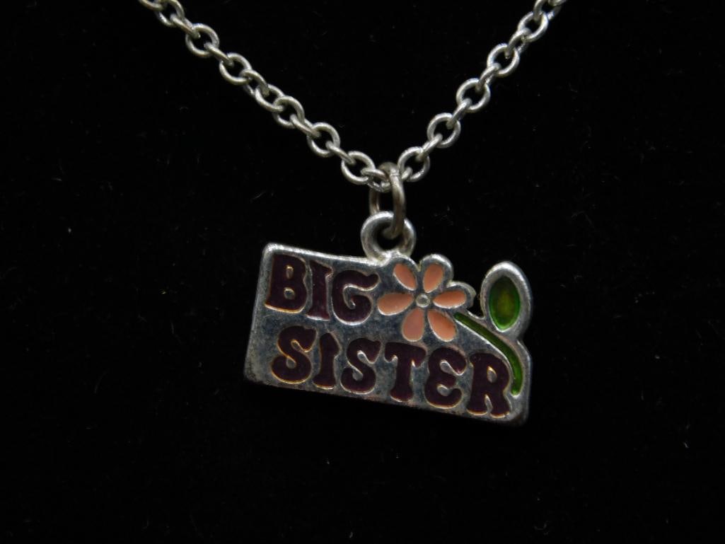 BIG SISTER NECKLACE: Real 22 K Gold Flakes In Bottle Rock Stone Lapidary Specimen ? Authentic estate find offered in our online auction. Perfect for collectors, resellers, and enthusiasts of vintage, antiques, minerals,