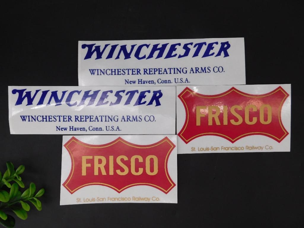 Winchester and Frisco Decal Collection: Winchester And Frisco Decal Collection ? Authentic estate find offered in our online auction. Perfect for collectors, resellers, and enthusiasts of vintage, antiques, minerals, rocks, crystals,