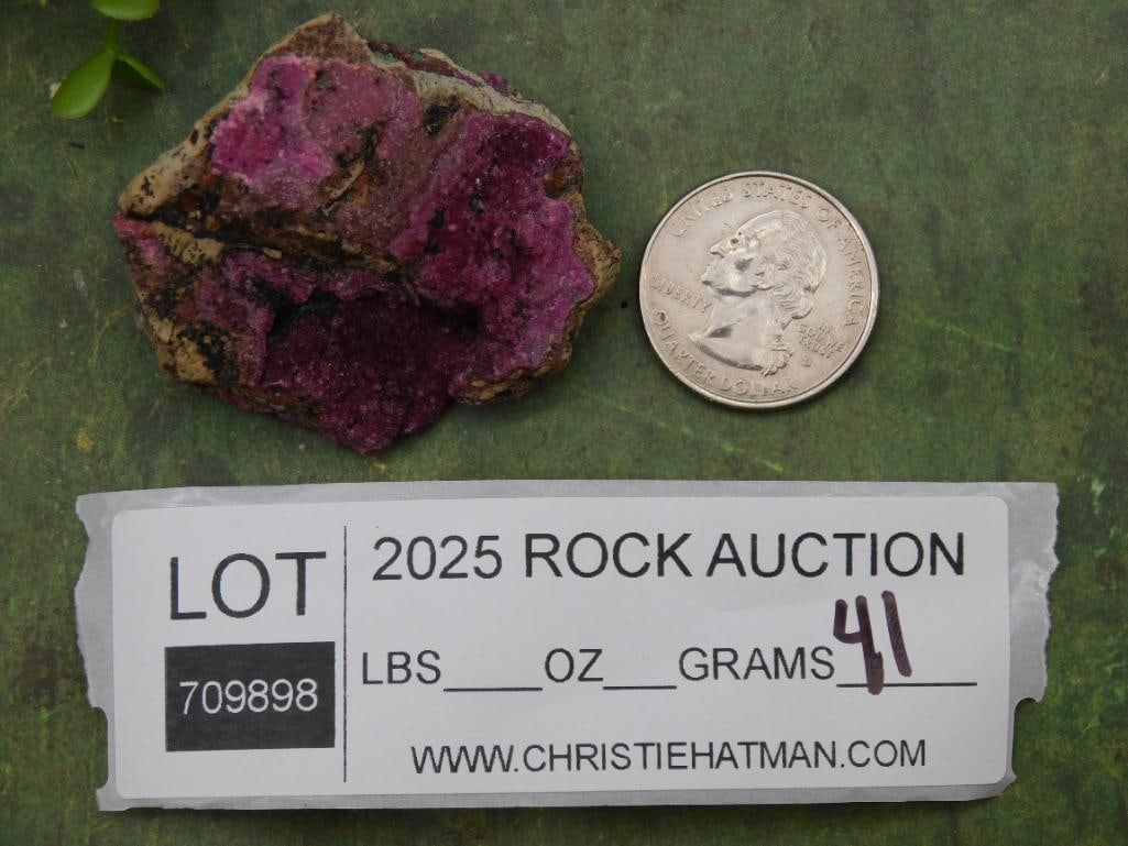 Vivid Pink Mineral Specimen with Rough Texture ROCK STONE LAPIDARY SPECIMEN: Vivid Pink Mineral Specimen With Rough Texture Rock Stone Lapidary Specimen ? Authentic estate find offered in our online auction. Perfect for collectors, resellers, and enthusiasts of vintage, antiqu