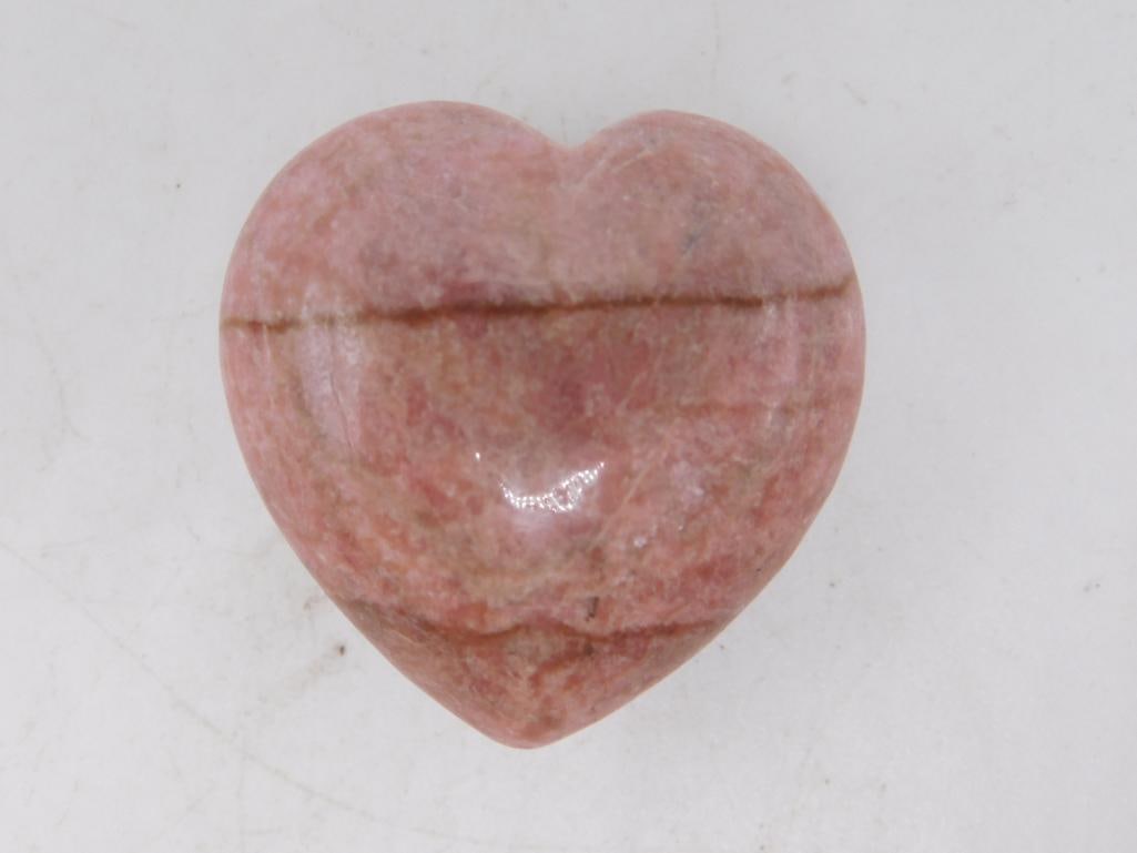 RHODOCHROSITE HEART ROCK STONE LAPIDARY SPECIMEN: RHODOCHROSITE HEART ROCK STONE LAPIDARY SPECIMEN