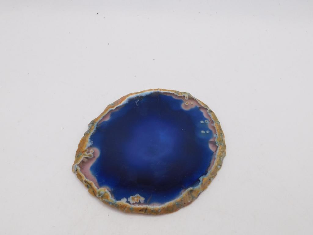 AGATE SLICE ROCK STONE LAPIDARY SPECIMEN: AGATE SLICE ROCK STONE LAPIDARY SPECIMEN