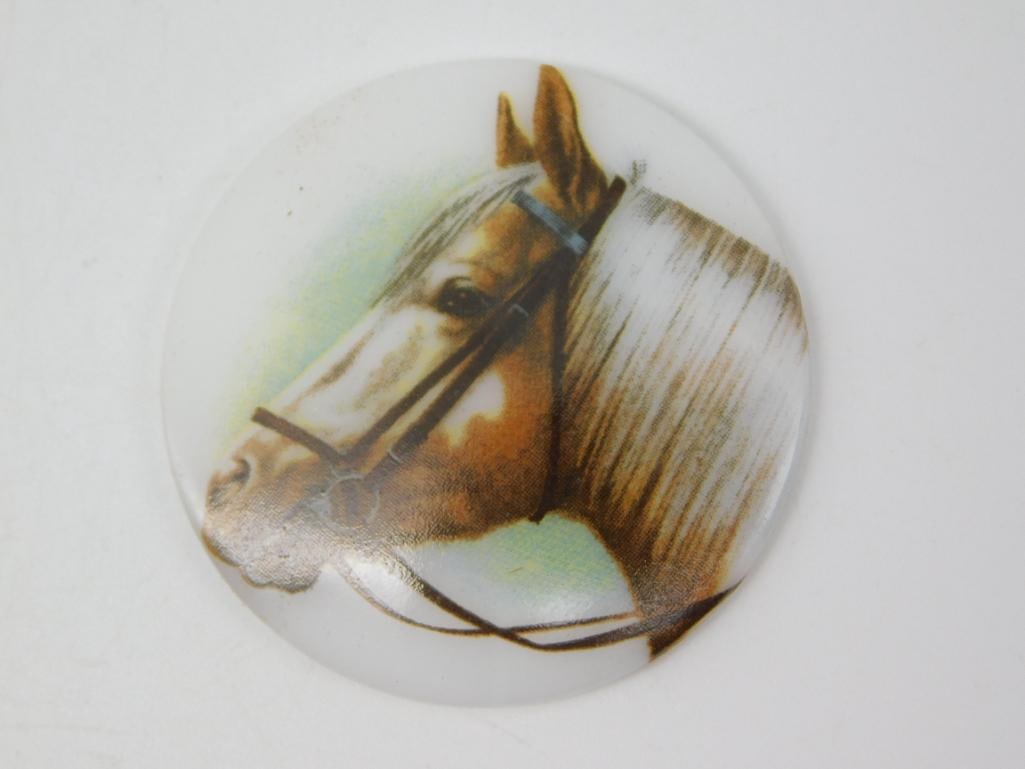PAINTED CABOCHON ROCK STONE LAPIDARY SPECIMEN: PAINTED CABOCHON ROCK STONE LAPIDARY SPECIMEN