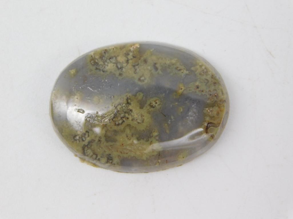 PLUME AGATE CABOCHON ROCK STONE LAPIDARY SPECIMEN (1 of 2)