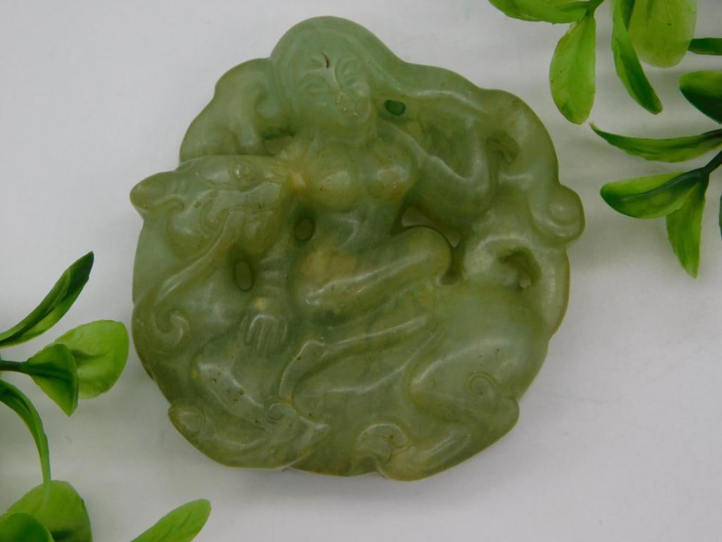 CARVED JADE STATUE ROCK STONE LAPIDARY SPECIMEN: CARVED JADE STATUE ROCK STONE LAPIDARY SPECIMEN