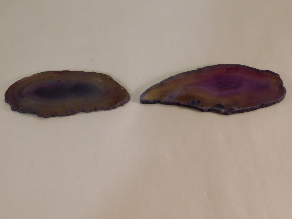 AGATE SLICE ROCK STONE LAPIDARY SPECIMEN: AGATE SLICE ROCK STONE LAPIDARY SPECIMEN