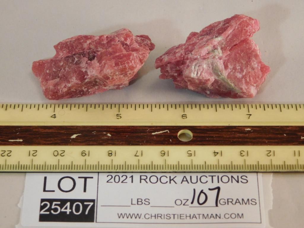 GEM RHODONITE ROCK STONE LAPIDARY SPECIMEN - 2