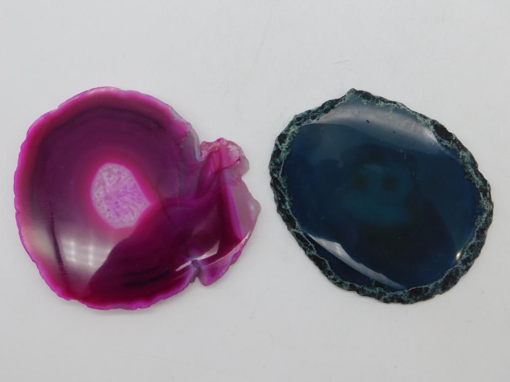 AGATE SLICES ROCK STONE LAPIDARY SPECIMEN: AGATE SLICES ROCK STONE LAPIDARY SPECIMEN
