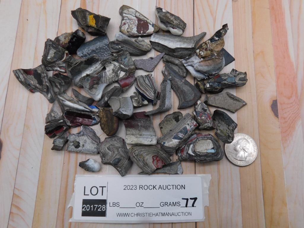 FORDITE MOTOR CITY AGATE ROCK STONE LAPIDARY SPECIMEN - 2