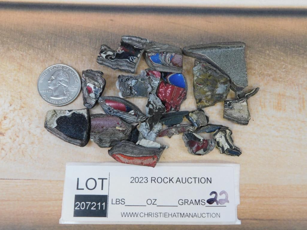FORDITE MOTOR CITY AGATE ROCK STONE LAPIDARY SPECIMEN - 2