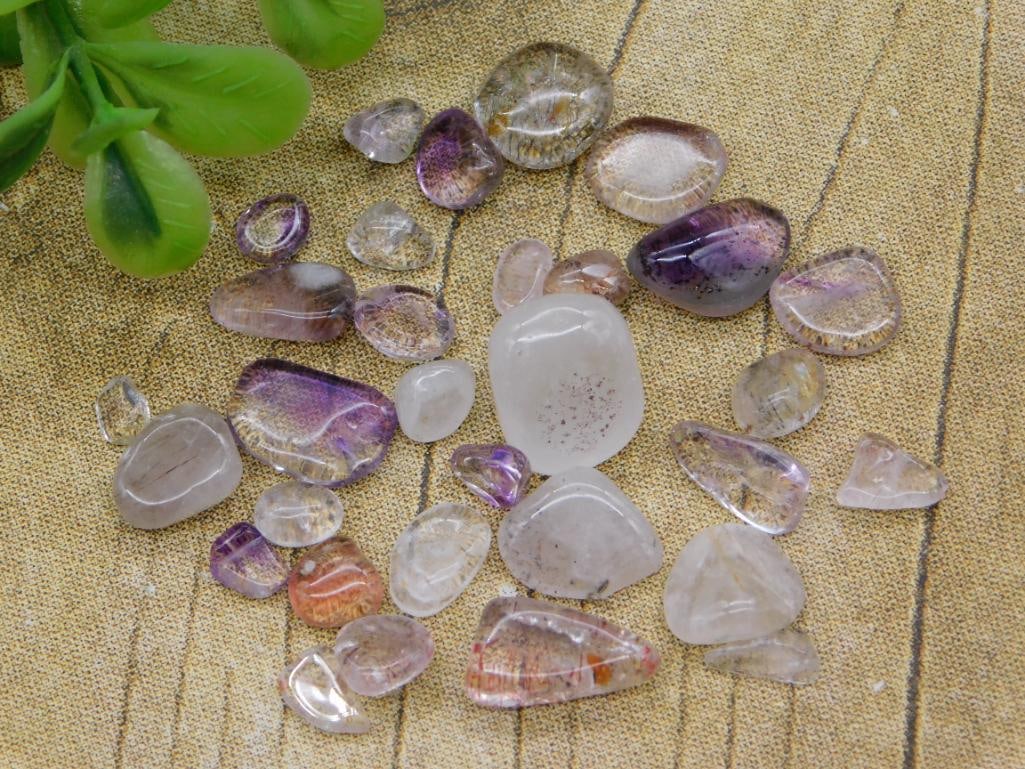 MIXED GEMSTONE LOT ROCK STONE LAPIDARY SPECIMEN: MIXED GEMSTONE LOT ROCK STONE LAPIDARY SPECIMEN
