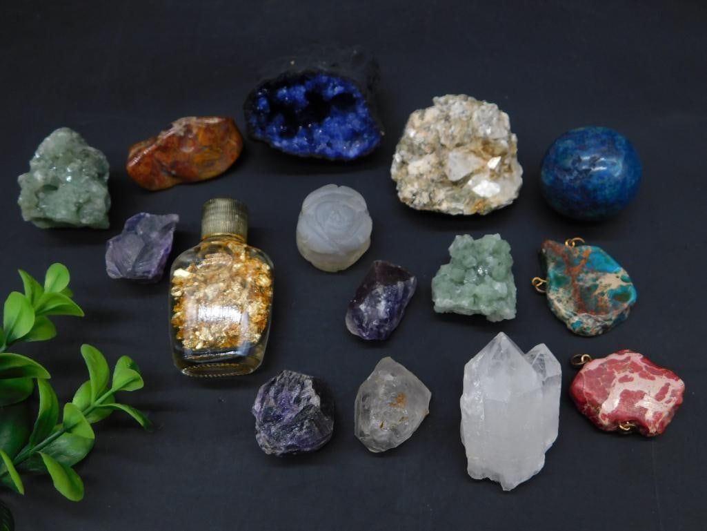 MIXED LOT ROCK STONE LAPIDARY SPECIMEN: MIXED LOT ROCK STONE LAPIDARY SPECIMEN