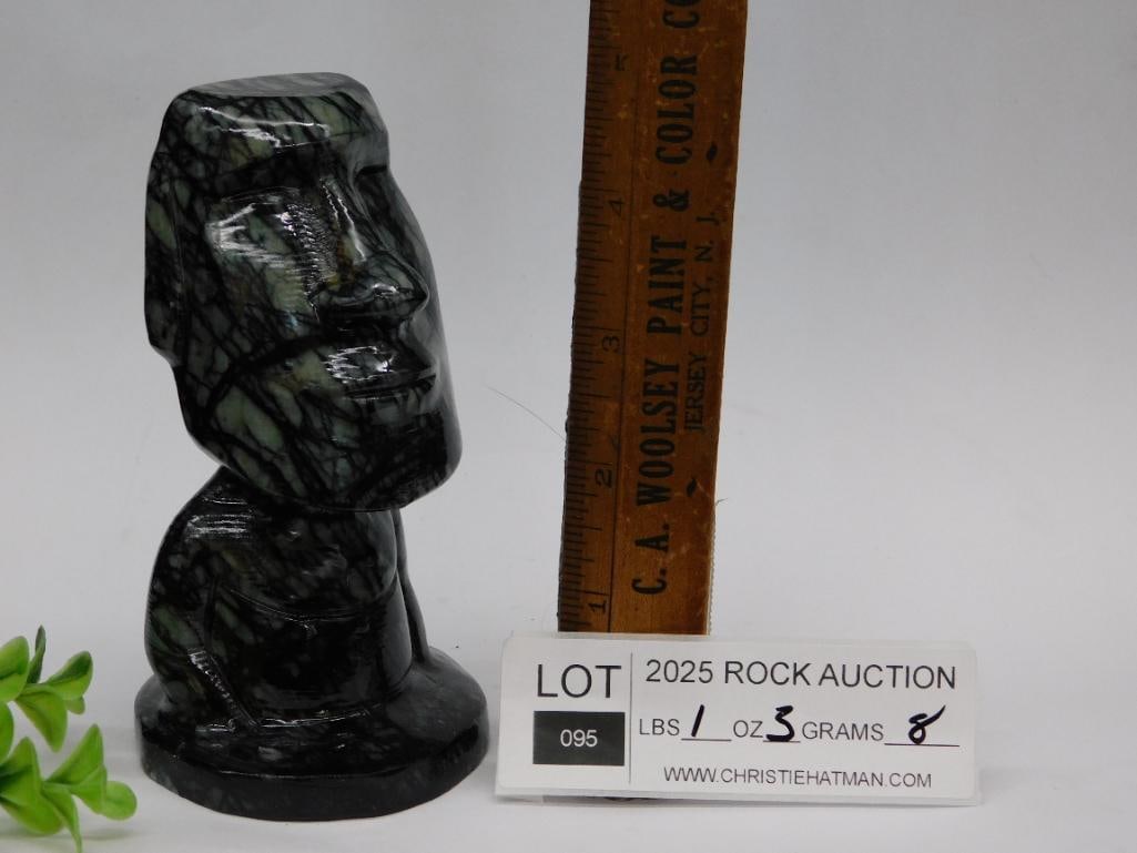 Moai Carved Stone Sculpture Rock Stone Lapidary Specimen: Moai Carved Stone Sculpture Rock Stone Lapidary Specimen