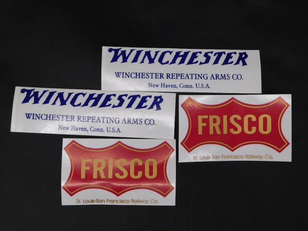 B WINCHESTER AND FRISCO VINTAGE ADVERTISING POSTERS: B WINCHESTER AND FRISCO VINTAGE ADVERTISING POSTERS