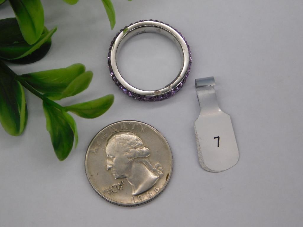 B STONE RING ROCK STONE LAPIDARY SPECIMEN - 2
