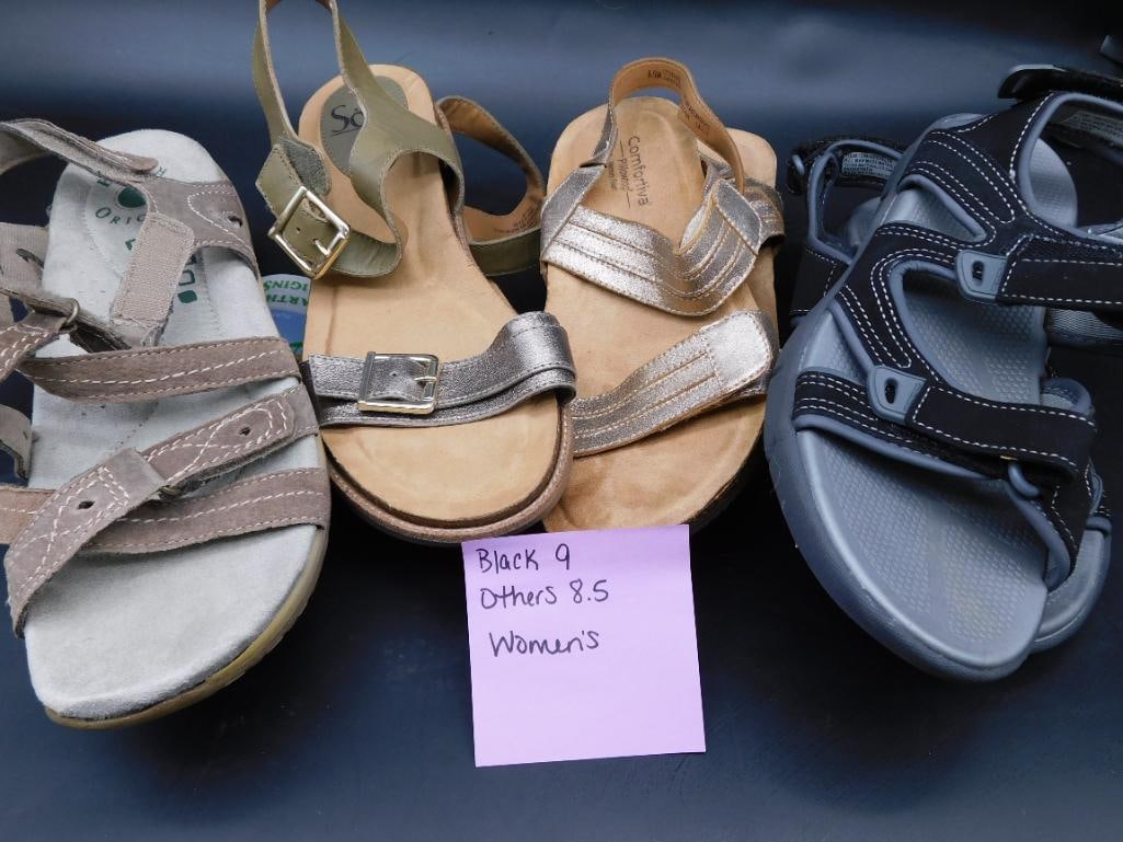 Set of Womens Sandals in Multiple Styles and Sizes: Set of Womens Sandals in Multiple Styles and Sizes
