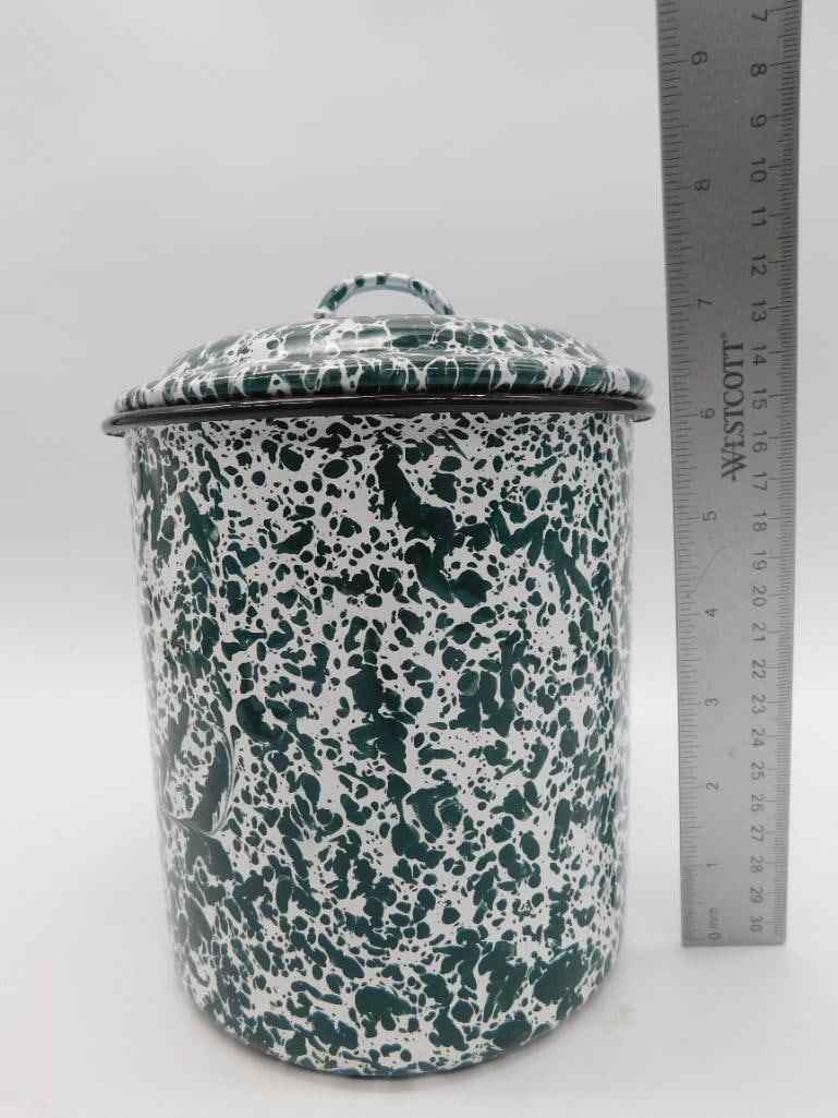 SPECKLED ENAMELWARE CANNISTER SPLATTERWARE - 4