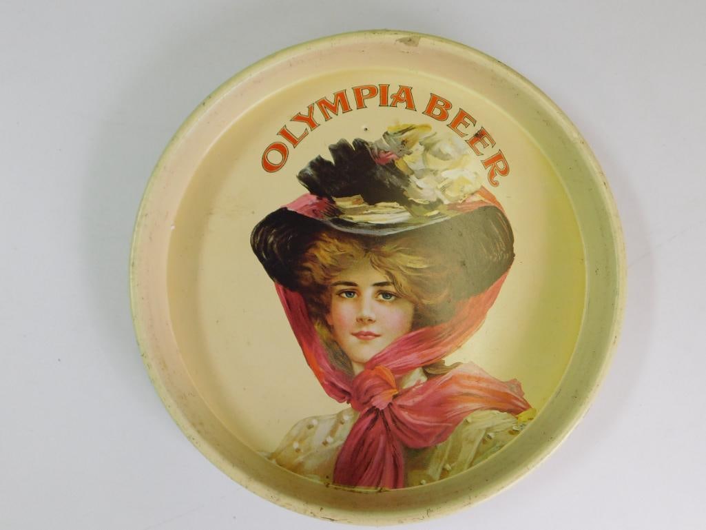 1972 VINTAGE OLYMPIA BEER ADVERTISING SERVING TRAY (1 of 3)