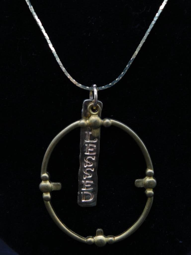 BLESSED PENDANT ON CHAIN NECKLACE: BLESSED PENDANT ON CHAIN NECKLACE