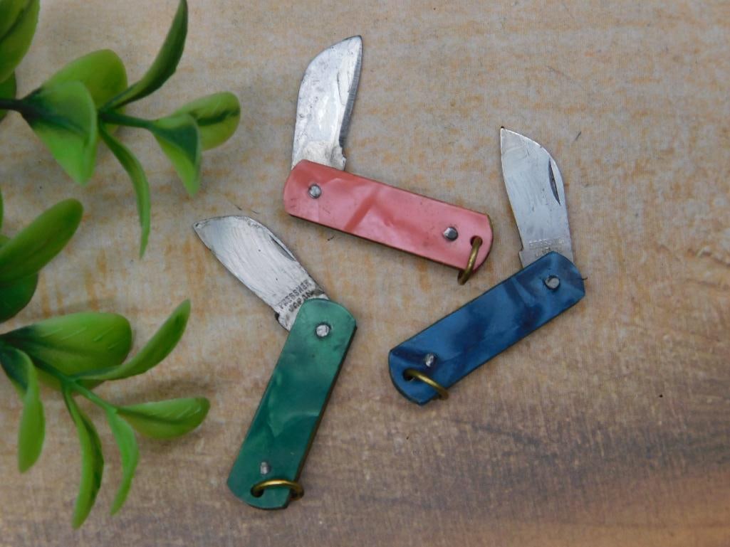 MINIATURE POCKET KNIVES LOT OF 3 VINTAGE ANTIQUE (1 of 4)