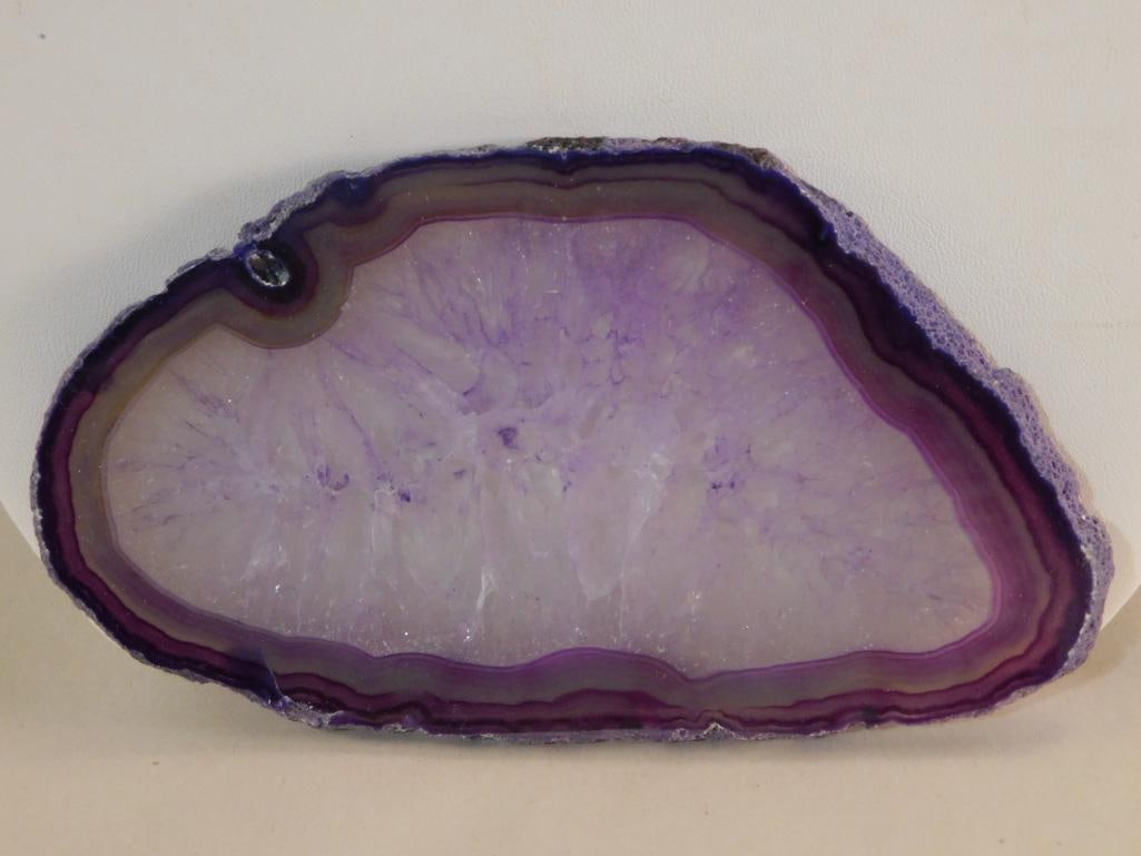 AGATE SLICE ROCK STONE LAPIDARY SPECIMEN: AGATE SLICE ROCK STONE LAPIDARY SPECIMEN