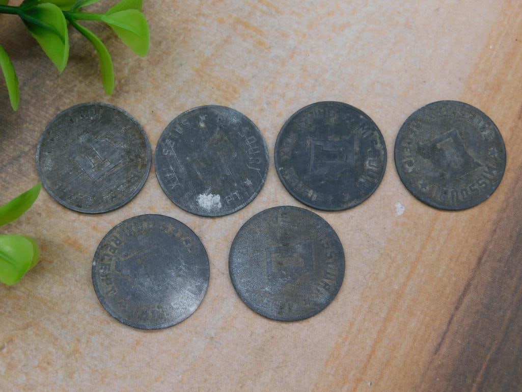 MISSOURI SALES TAX RECEIPT COINS VINTAGE ANTIQUE: MISSOURI SALES TAX RECEIPT COINS VINTAGE ANTIQUE