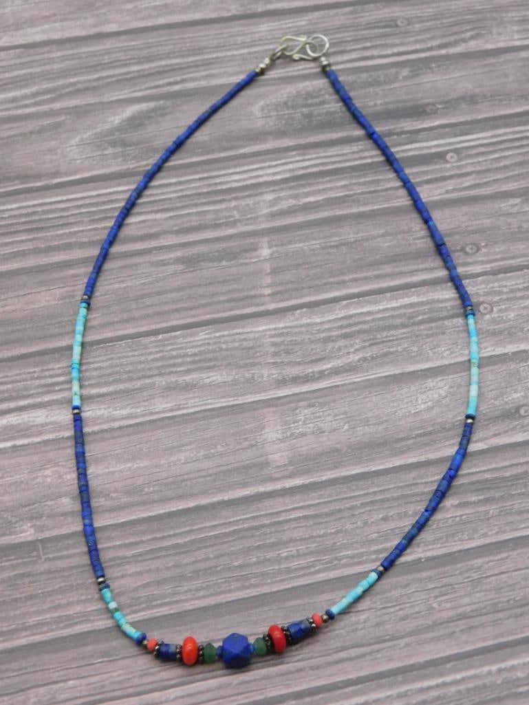 MIXED STONE NECKLACE ROCK STONE LAPIDARY SPECIMEN: MIXED STONE NECKLACE ROCK STONE LAPIDARY SPECIMEN