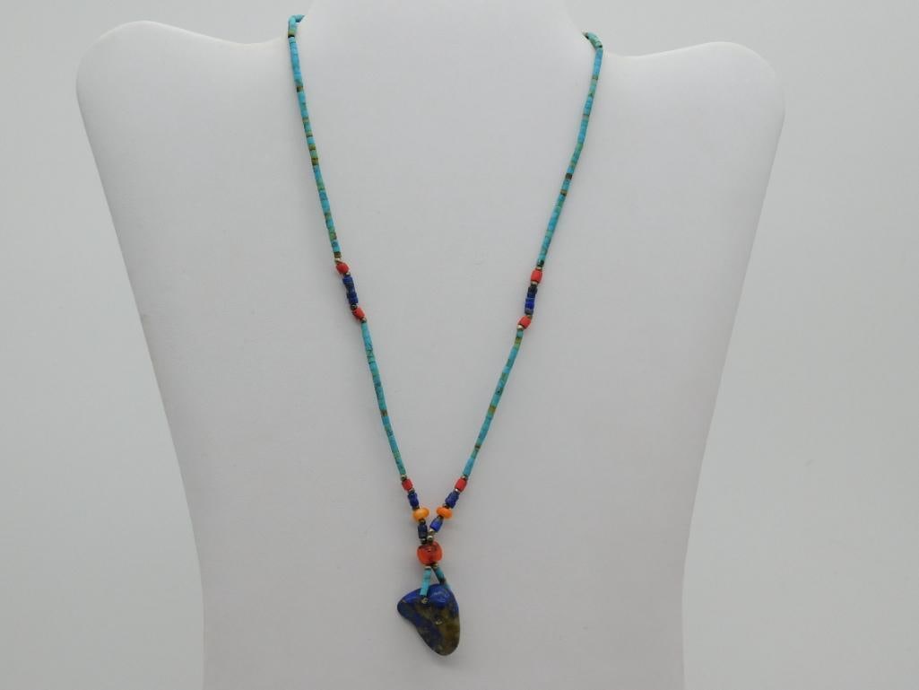 MIXED STONE NECKLACE ROCK STONE LAPIDARY SPECIMEN: MIXED STONE NECKLACE ROCK STONE LAPIDARY SPECIMEN