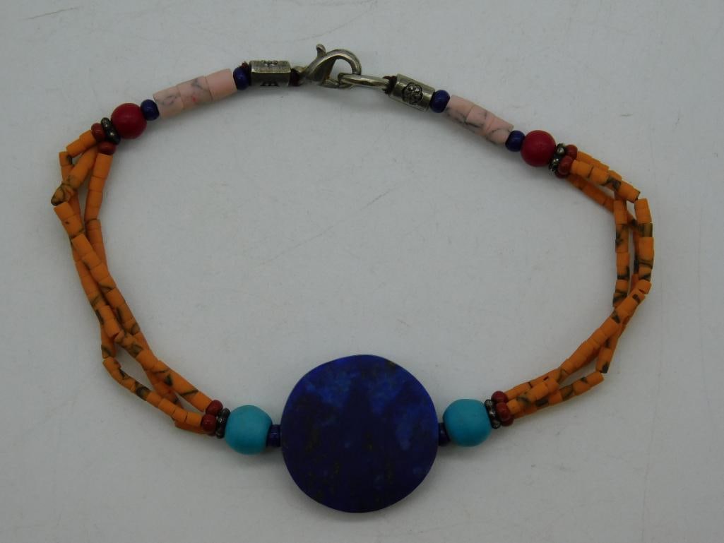 MIXED STONE BRACELET ROCK STONE LAPIDARY SPECIMEN: MIXED STONE BRACELET ROCK STONE LAPIDARY SPECIMEN