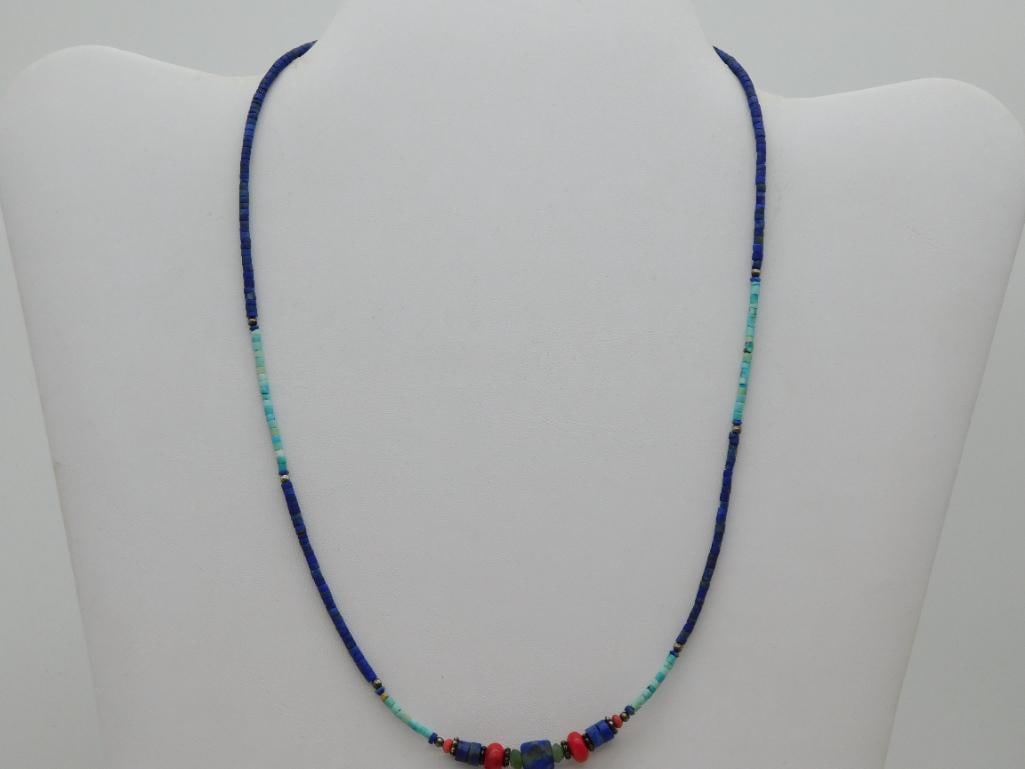 MIXED STONE NECKLACE ROCK STONE LAPIDARY SPECIMEN: MIXED STONE NECKLACE ROCK STONE LAPIDARY SPECIMEN