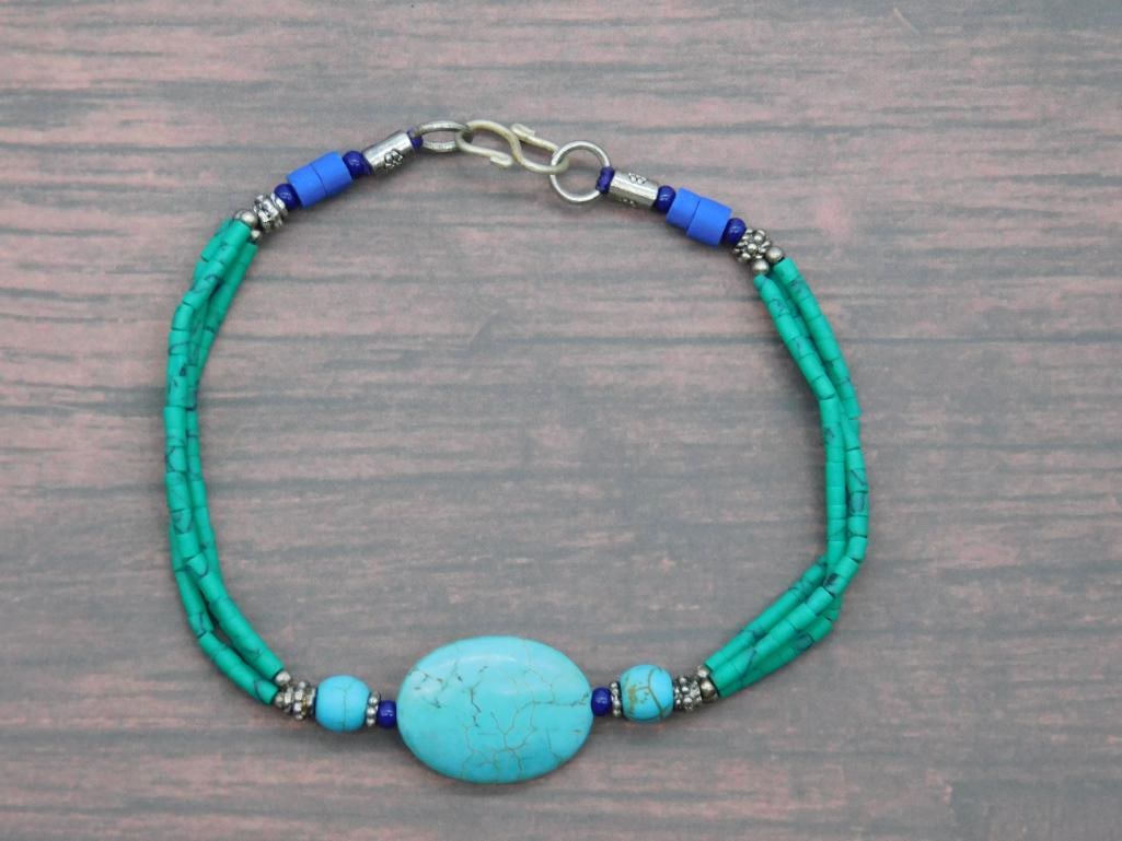 MIXED STONE BRACELET ROCK STONE LAPIDARY SPECIMEN: MIXED STONE BRACELET ROCK STONE LAPIDARY SPECIMEN