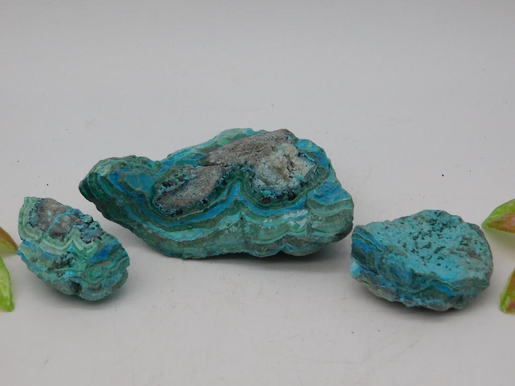 CHRYSOCOLLA WITH MALACHITE FORMATIONS ROCK STONE LAPIDARY SPECIMEN (1 of 3)